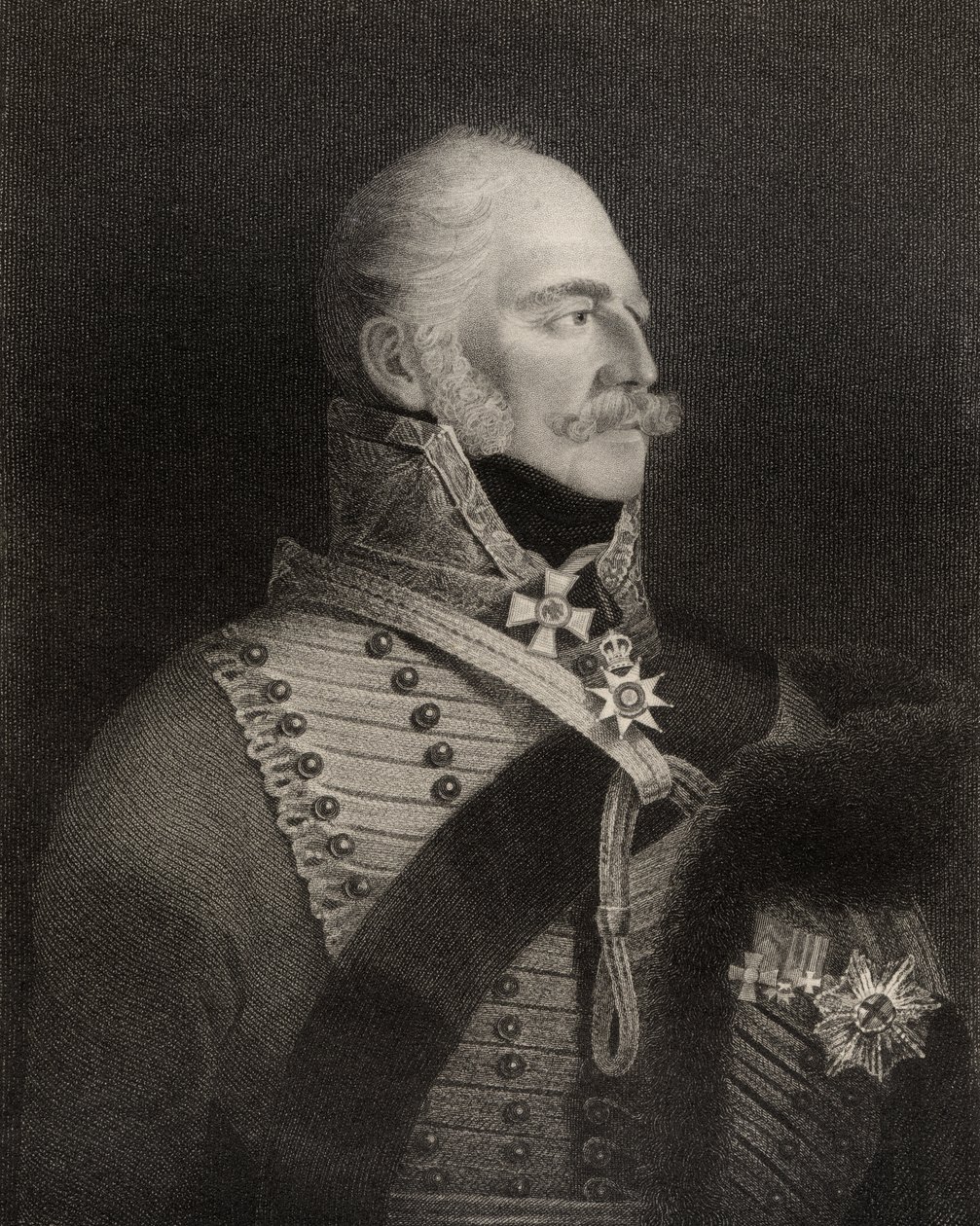 Książę Ernest Augustus, książę Cumberland i król Hanoweru, rycina H.R. Cook (fl.1813-47), z „Narodowej Galerii Portretów, tom IV”, wydana ok. 1835 autorstwa George Lethbridge Saunders