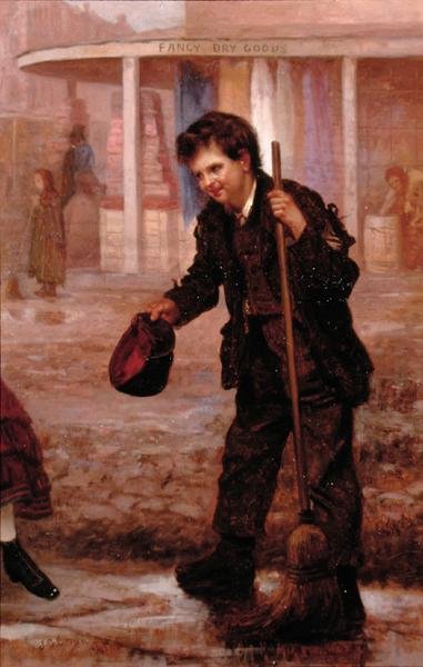 Mały zamiatacz ulic autorstwa George Loring Brown