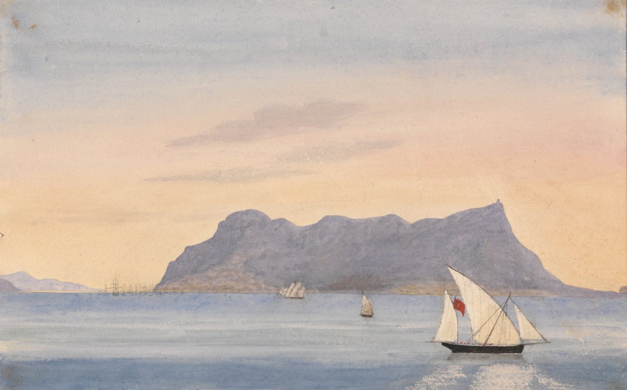 Skała Gibraltarska z Algeciras (Hiszpania) autorstwa George Lothian Hall