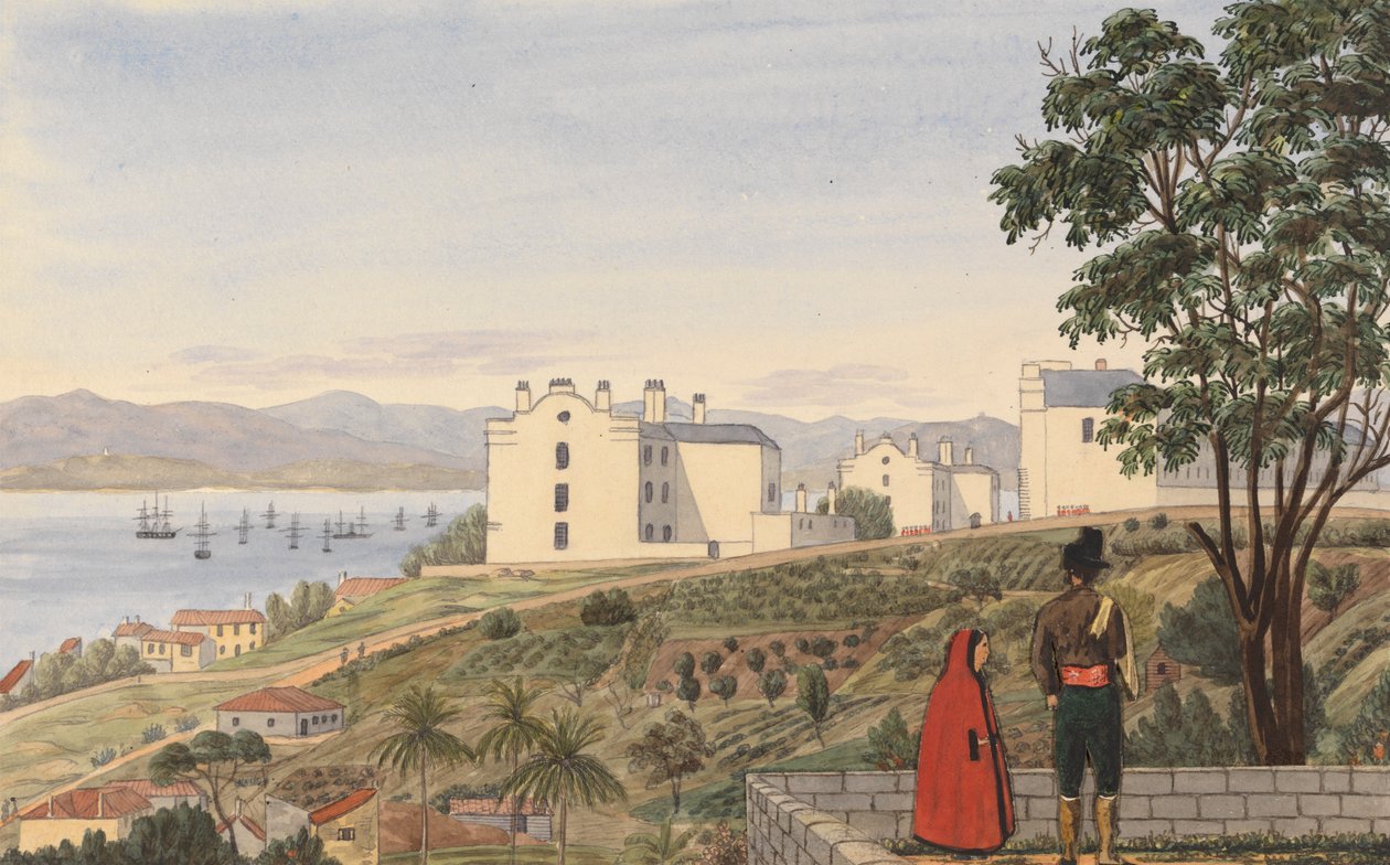 Południowe Koszary, Gibraltar autorstwa George Lothian Hall
