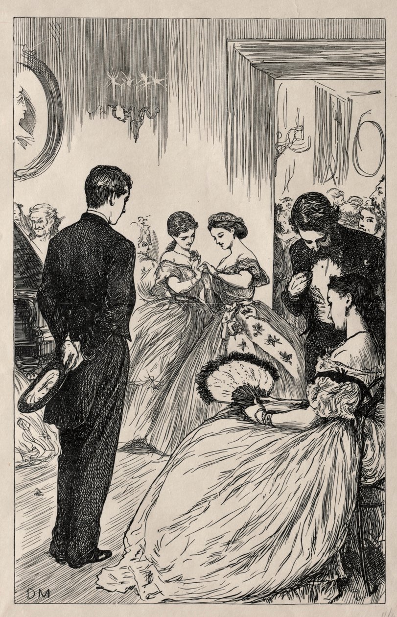 Coelebs w poszukiwaniu koperty Mulready, 1865. autorstwa George Louis Palmella Busson Du Maurier