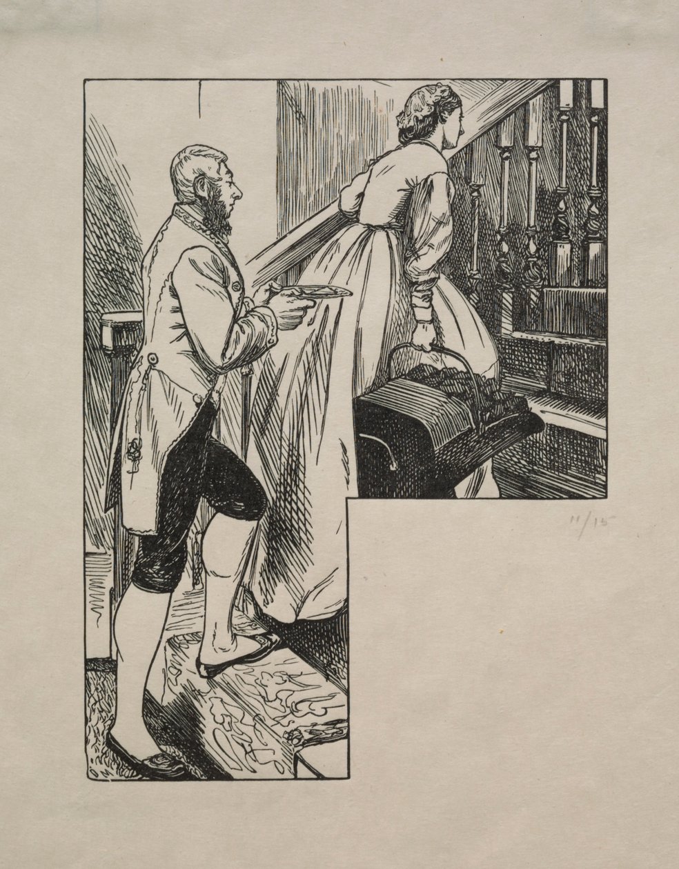 Sprzątanie w Belgravii autorstwa George Louis Palmella Busson Du Maurier