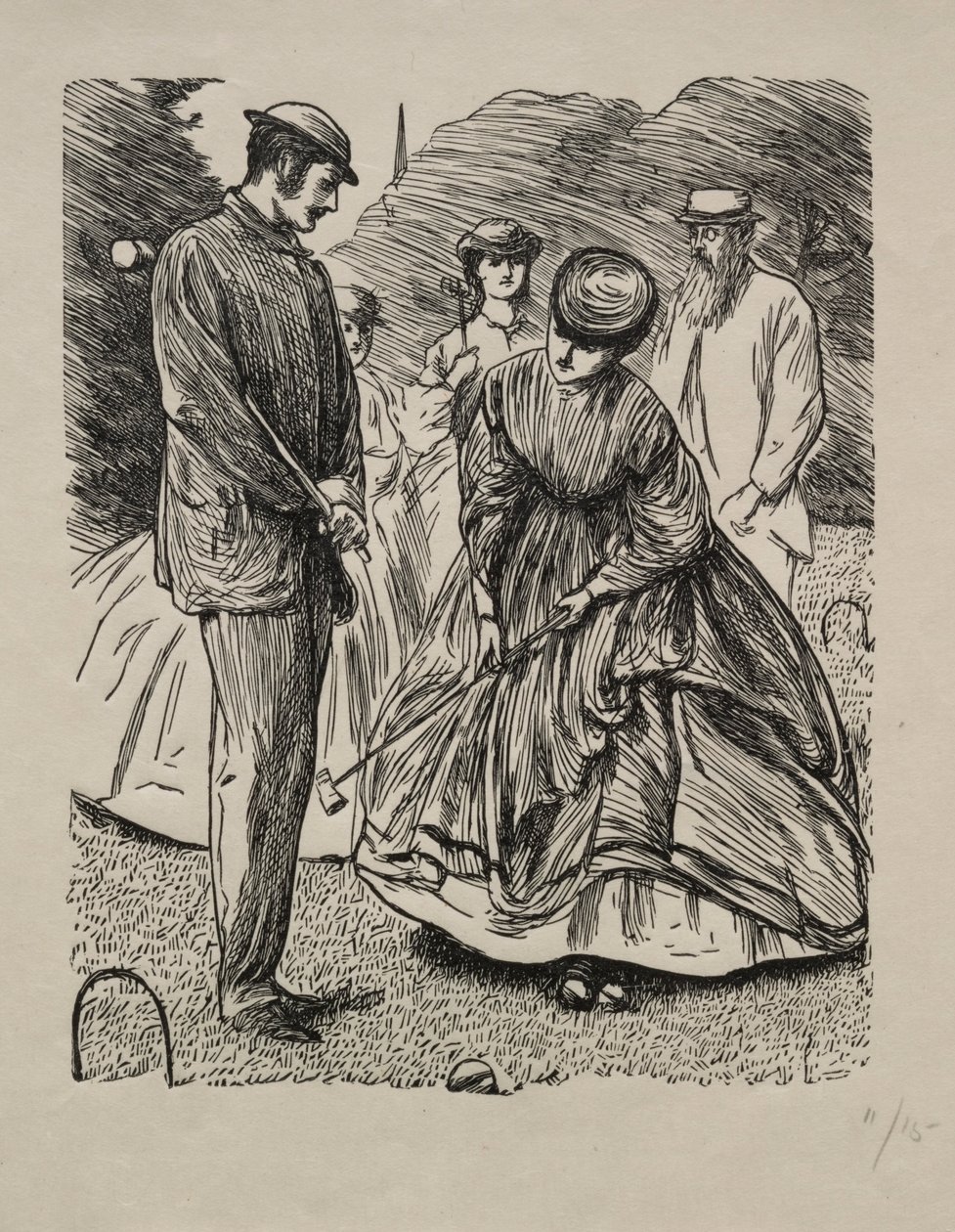 Jak nie grać w tę grę, 1865. autorstwa George Louis Palmella Busson Du Maurier