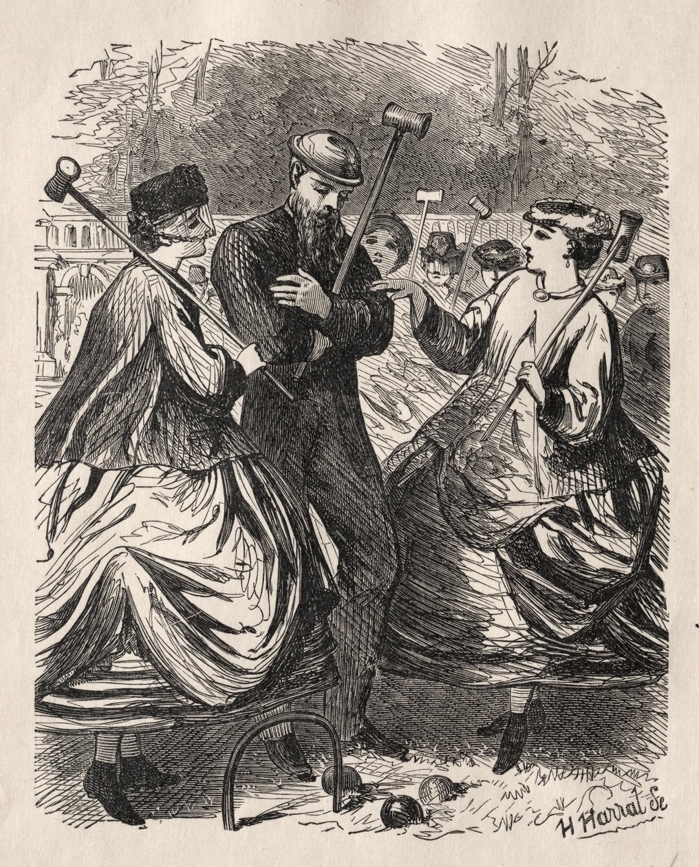 Nasza impreza krokietowa autorstwa George Louis Palmella Busson Du Maurier