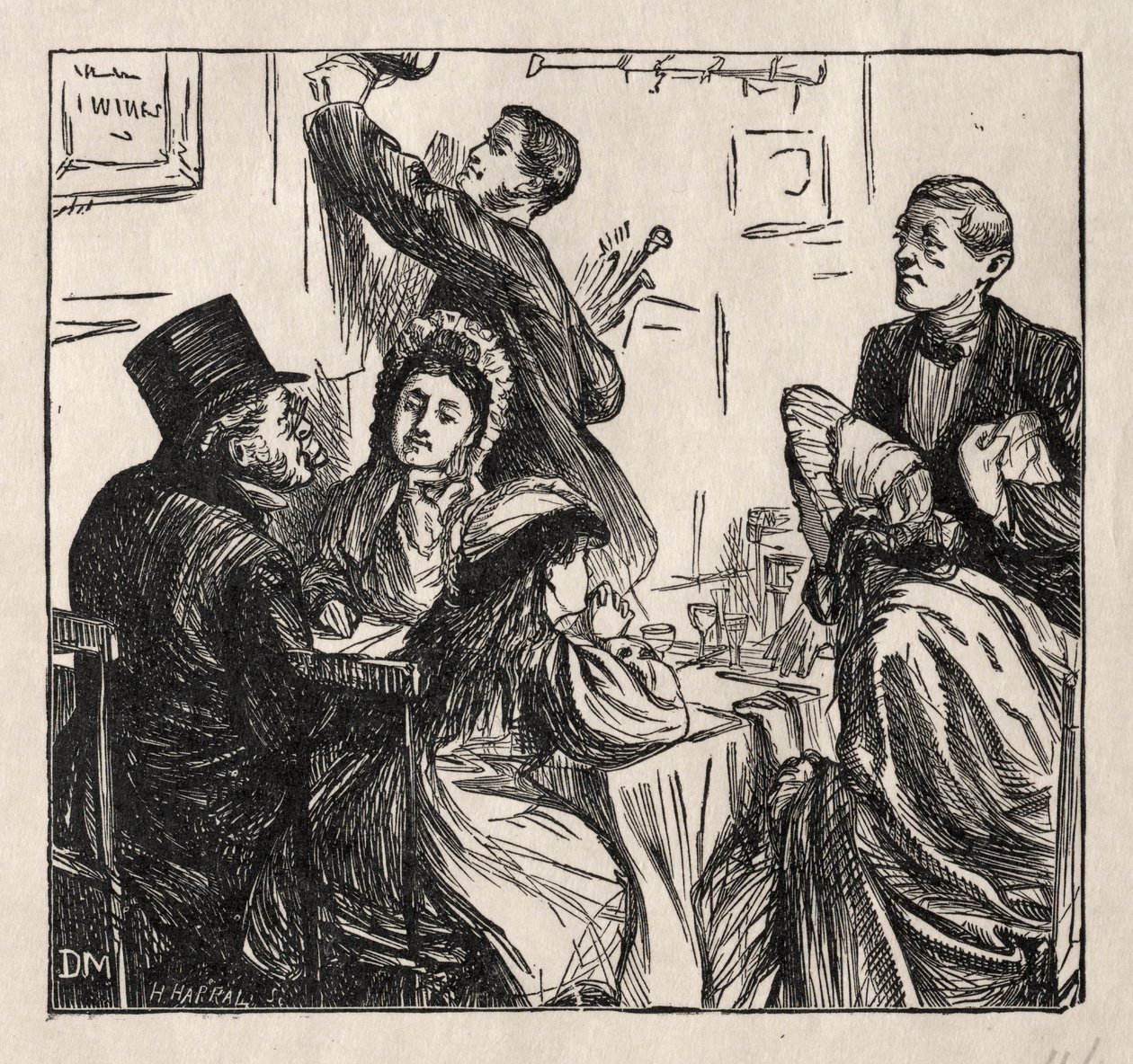 Odświeżenie - Na Wielkiej Wystawie, 1862. autorstwa George Louis Palmella Busson Du Maurier