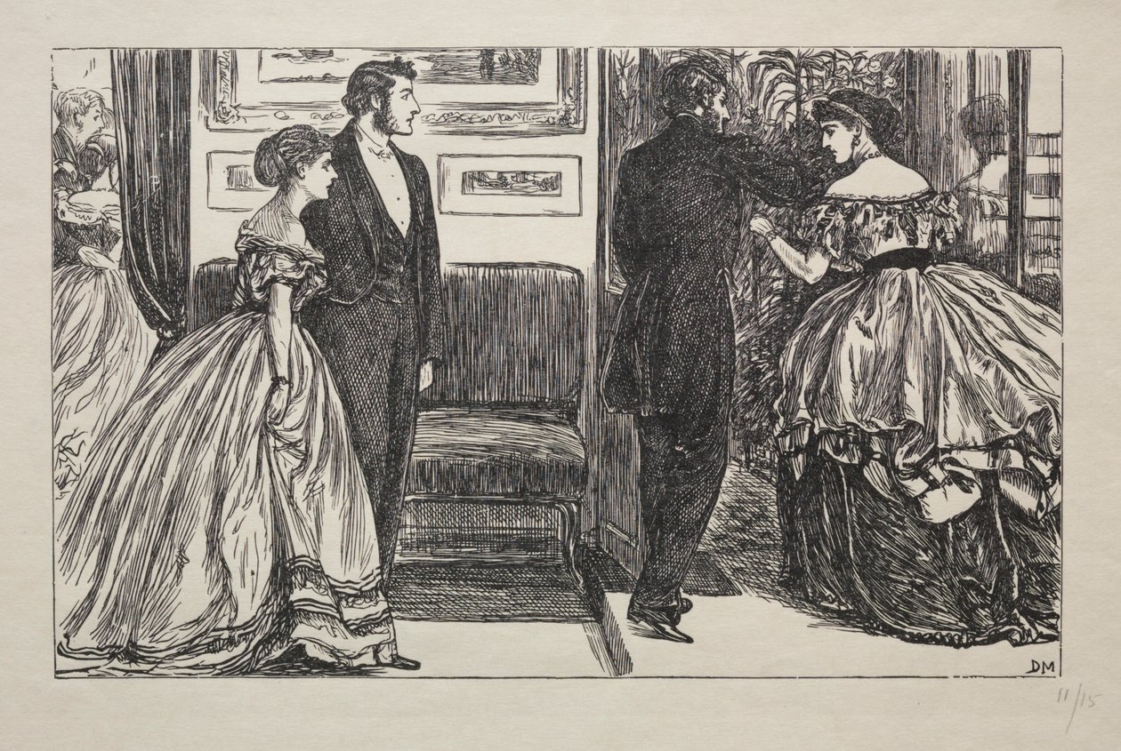 Królowa diamentów - jak została zdobyta i przegrana, 1866. autorstwa George Louis Palmella Busson Du Maurier