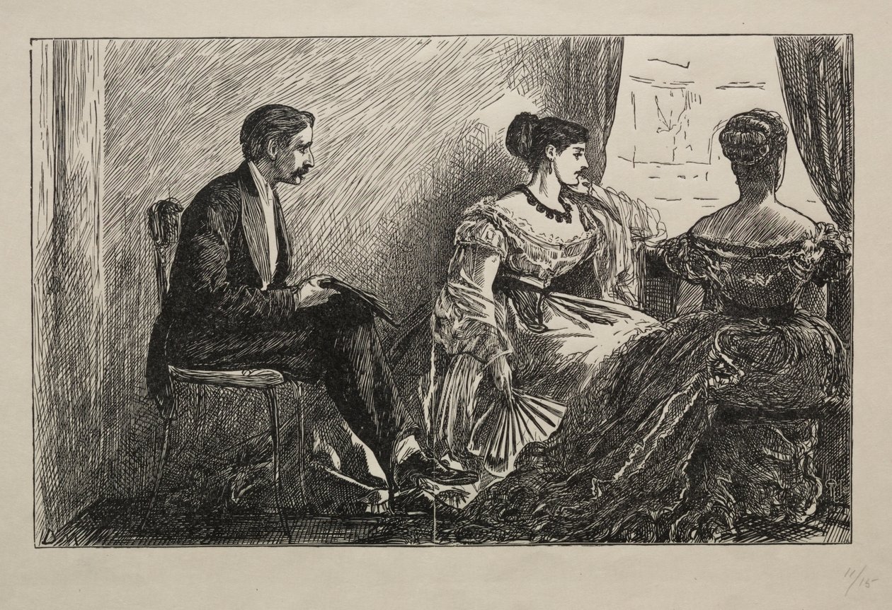 Biała Kamelia, 1868. autorstwa George Louis Palmella Busson Du Maurier