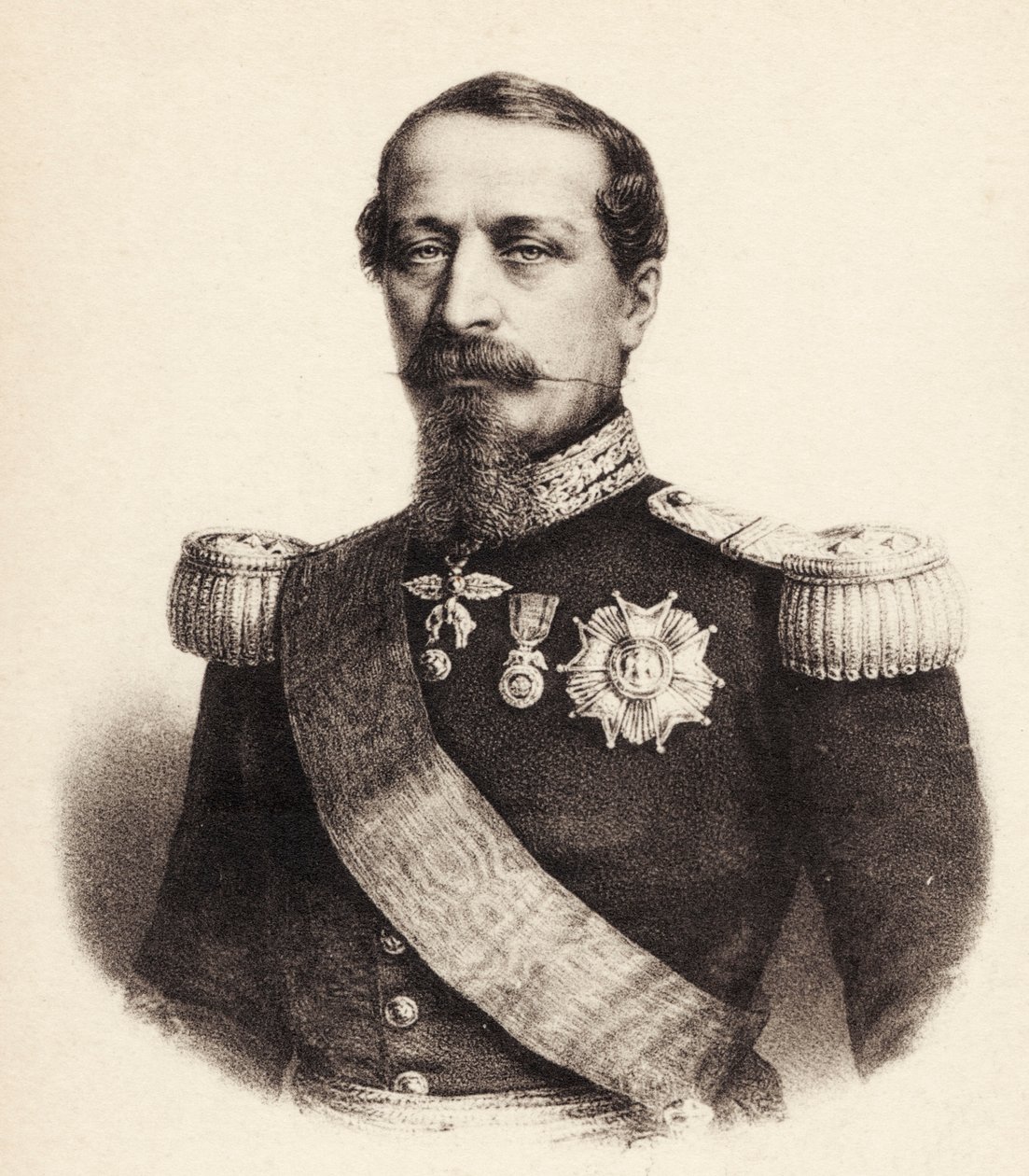 Portret cesarza francuskiego Napoleona III (pocztówka) autorstwa Bartolome Esteban and studio Murillo