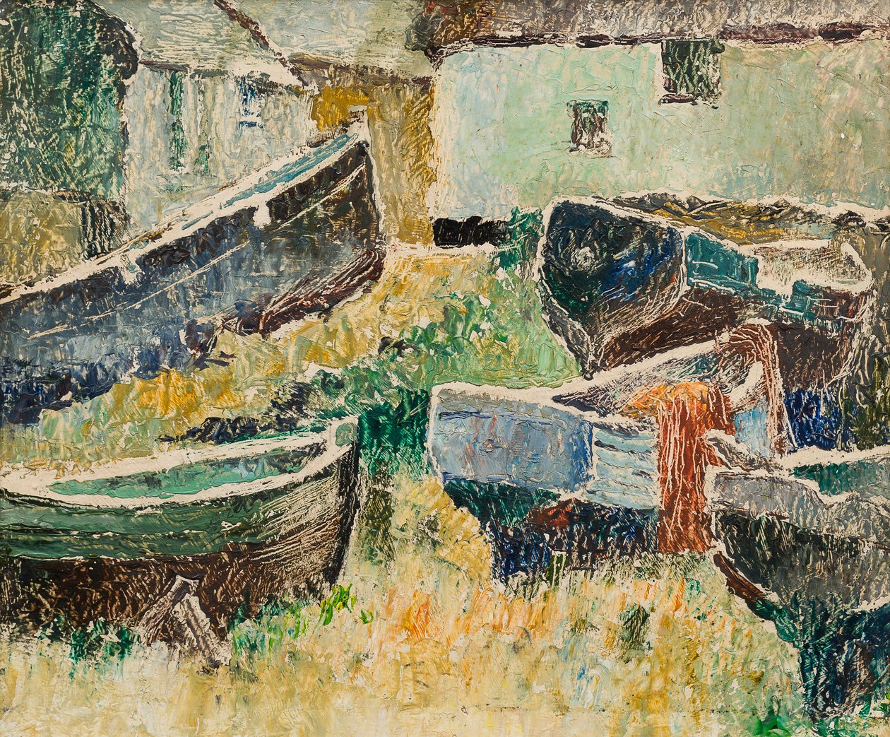 Sennen Cove (olej na płycie) autorstwa George Manning Sanders