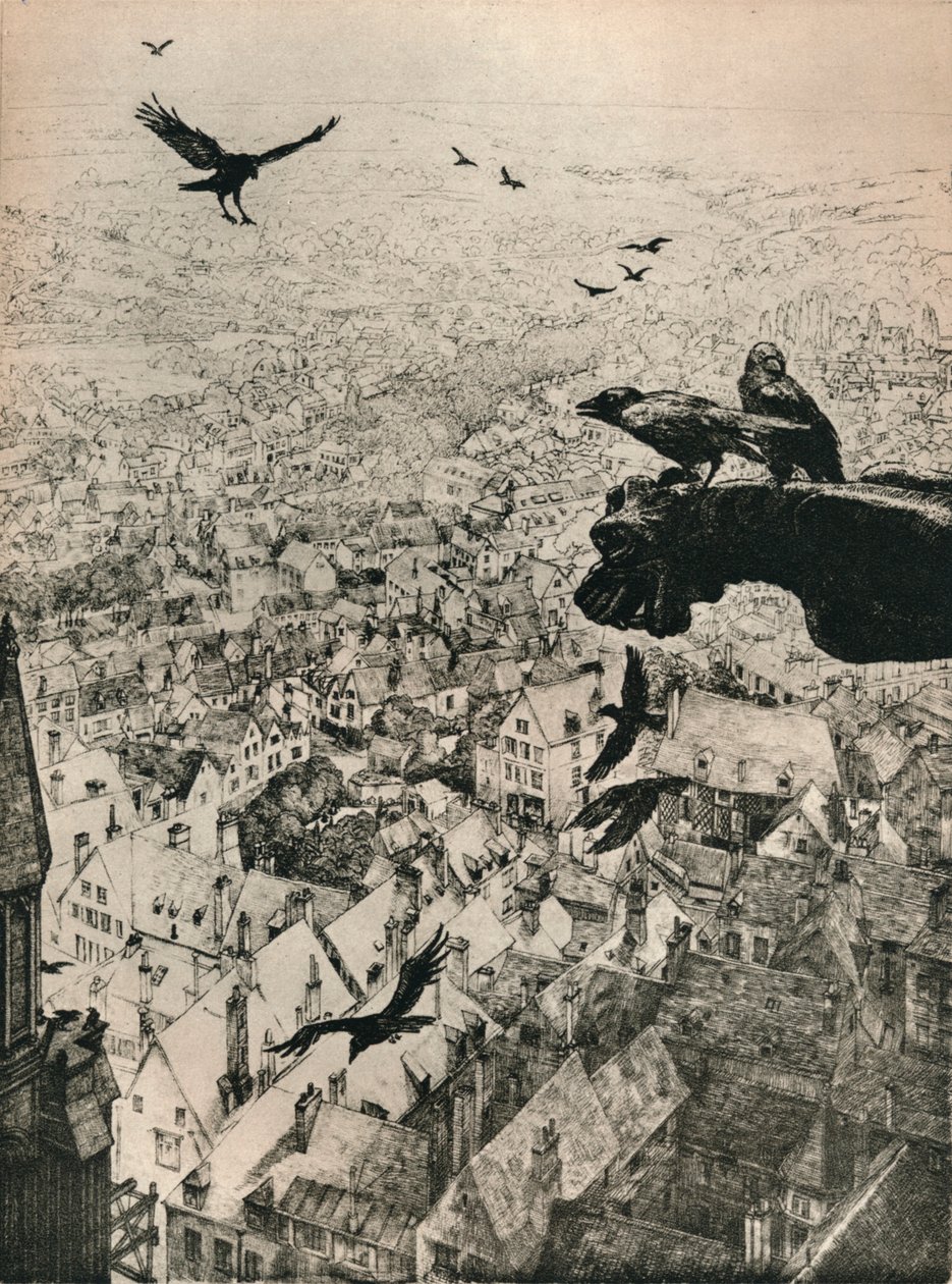 „Kawki z Chartres”, 1917 autorstwa George Marples