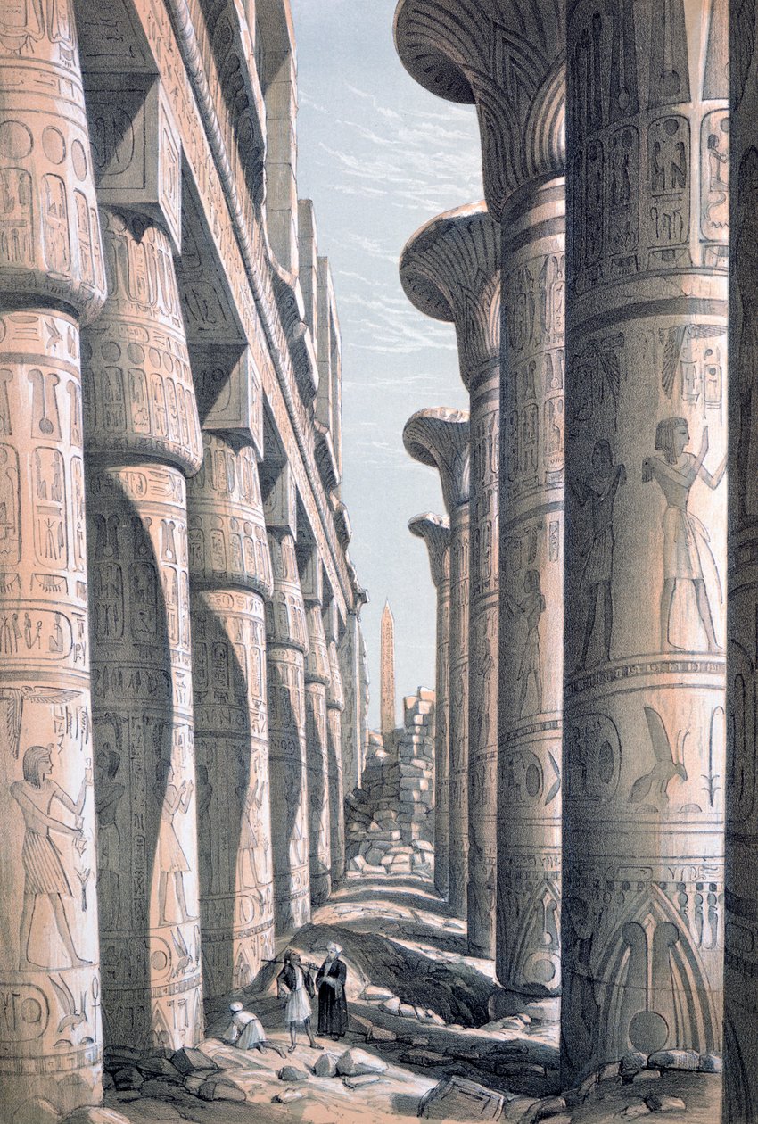 Wielka Świątynia, Karnac, Egipt, XIX w. autorstwa George Moore