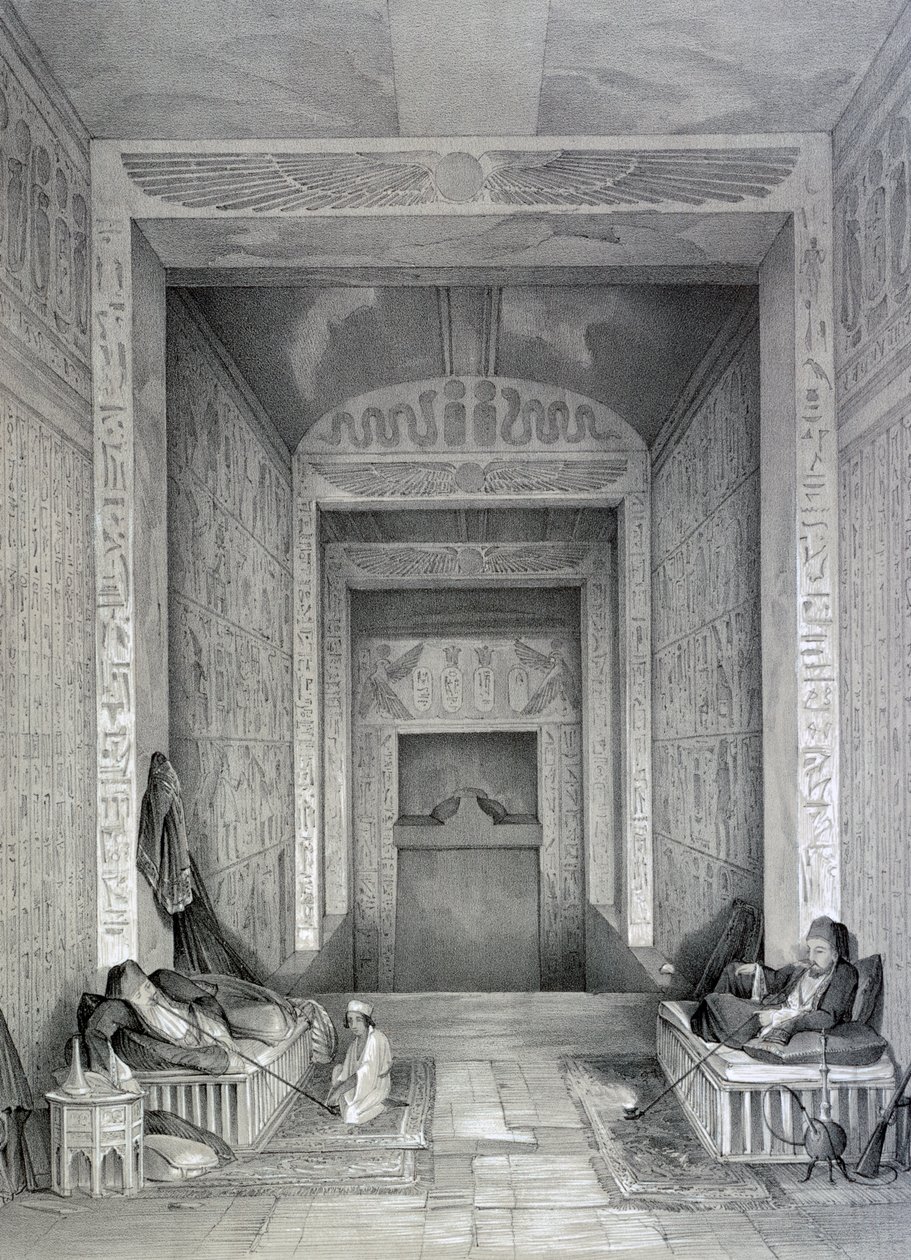 Wnętrze świątyni, Egipt, XIX w. autorstwa George Moore