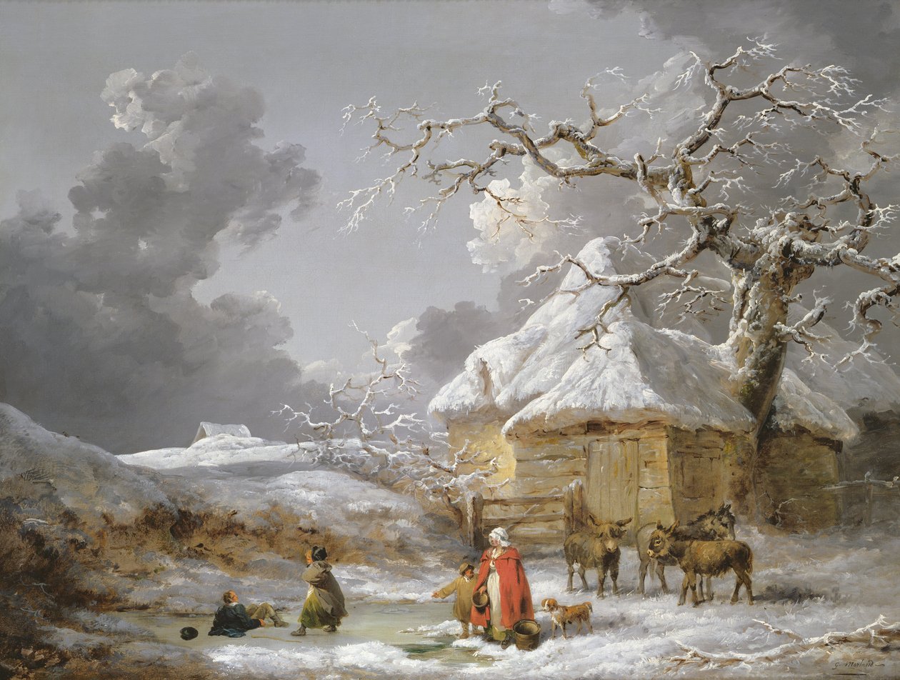Upadek na lodzie (olej na płótnie) autorstwa George Morland
