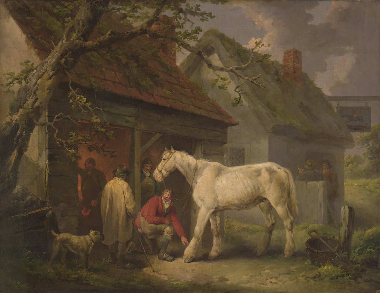 Sklep kowalski (lub kuźnia kowalska) 1793 (olej na płótnie) autorstwa George Morland