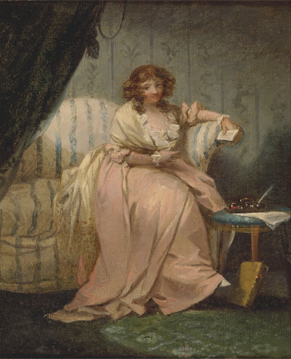 Kobieta o imieniu Anne, żona artysty autorstwa George Morland