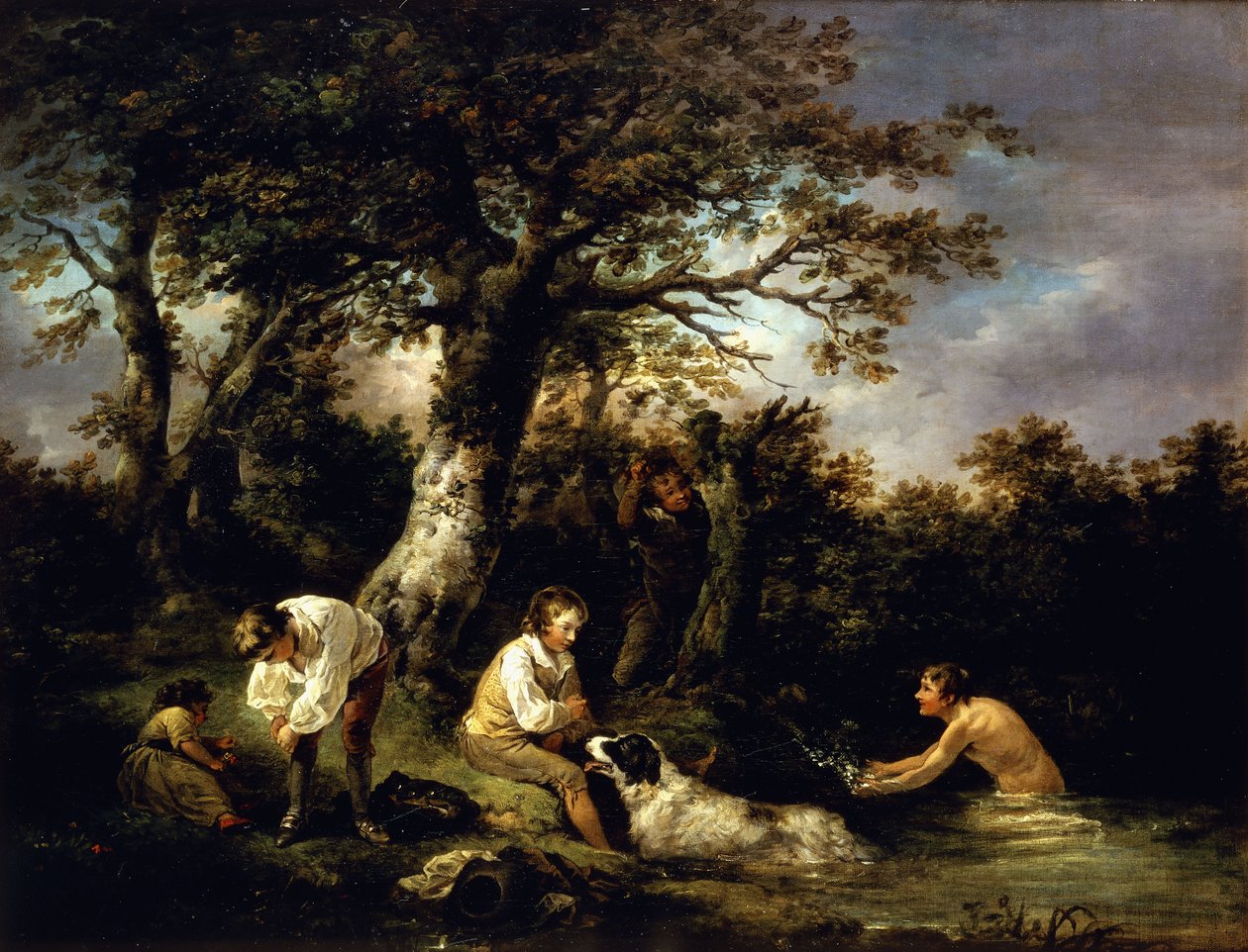 Kąpiel chłopców, autorstwa George Morland