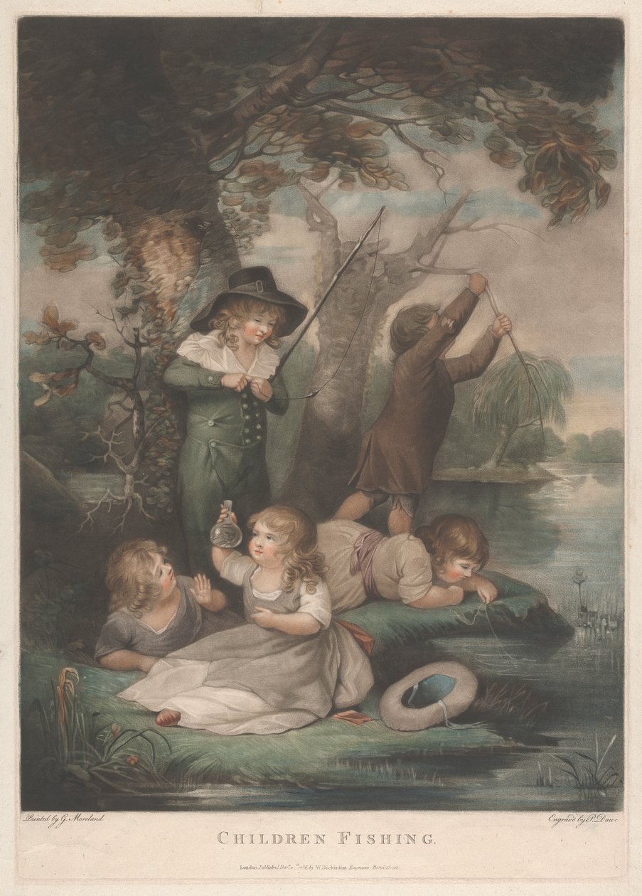 Dzieci Wędkowanie autorstwa George Morland
