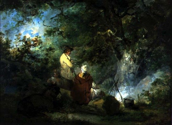 Cyganie przy ognisku autorstwa George Morland
