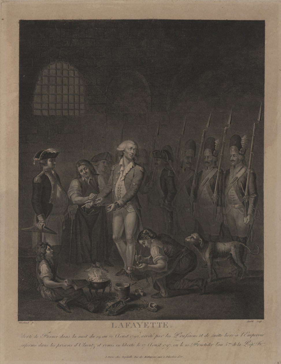 Lafayette w więzieniu w Olmütz autorstwa George Morland