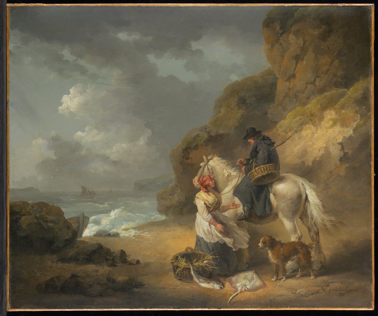 Sprzedaż ryb autorstwa George Morland