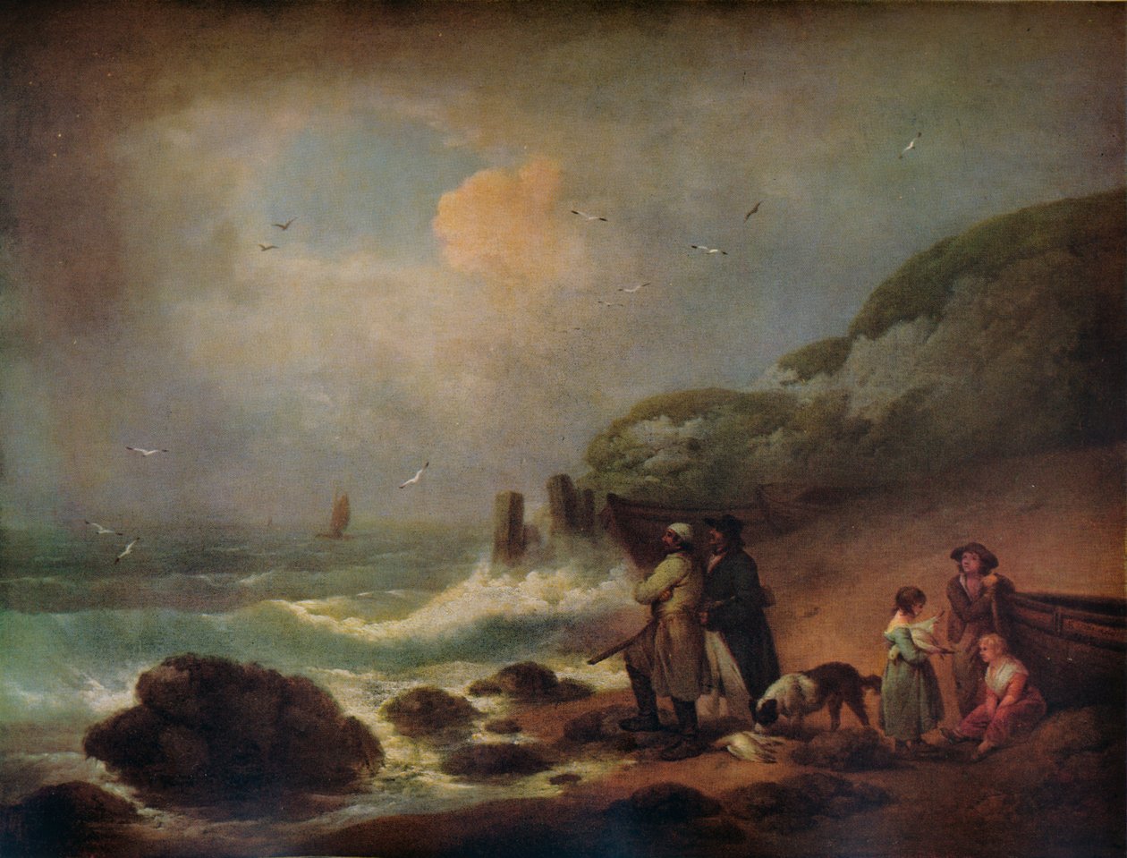 Polowanie na ptactwo morskie, 1795 autorstwa George Morland