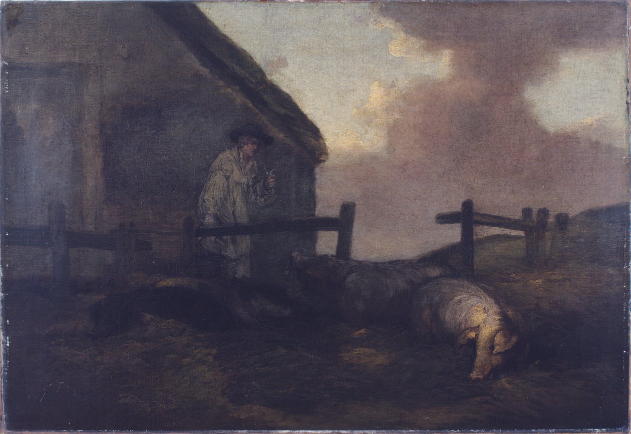 Świniopas (olej na płótnie) autorstwa George Morland