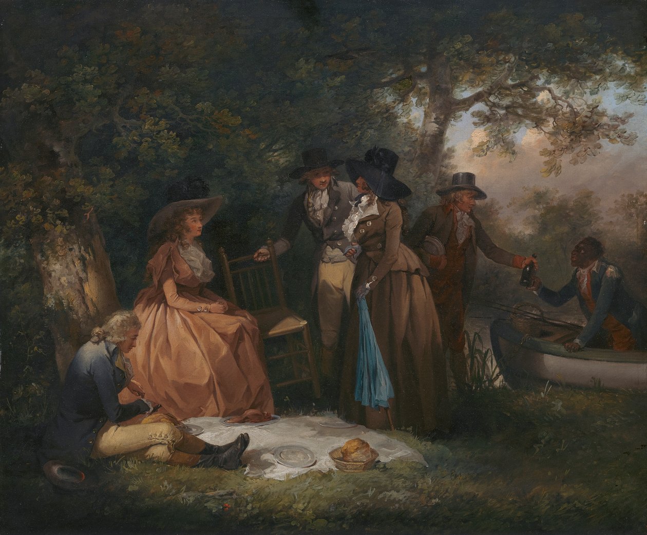 Poczęstunek wędkarzy autorstwa George Morland