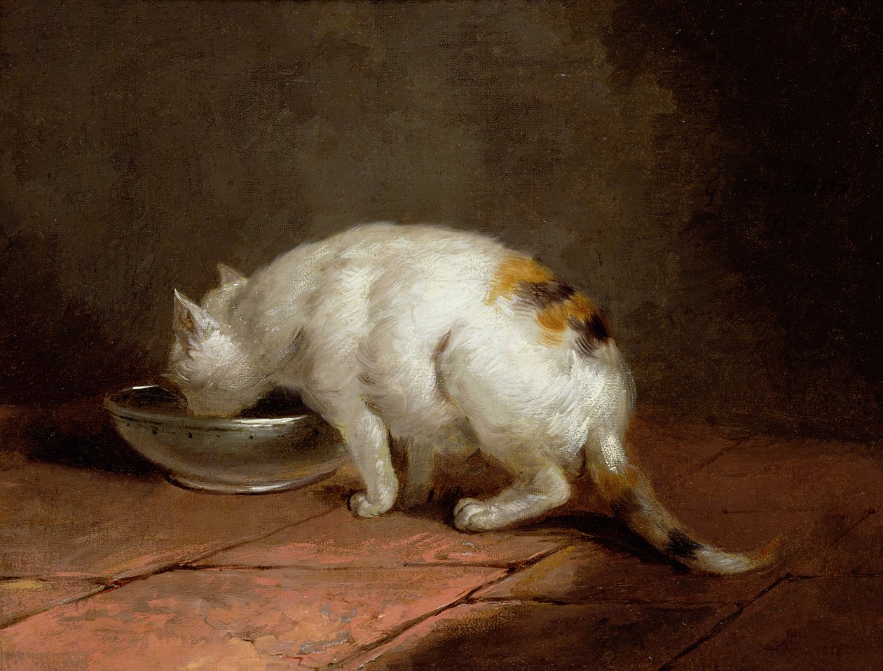 Picie kota artysty autorstwa George Morland