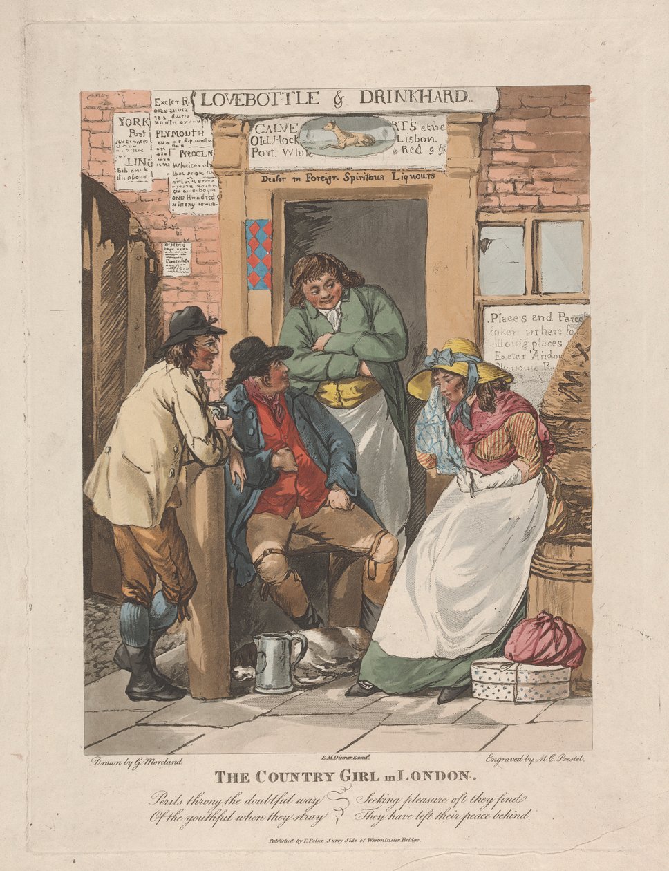 Wiejska dziewczyna w Londynie autorstwa George Morland