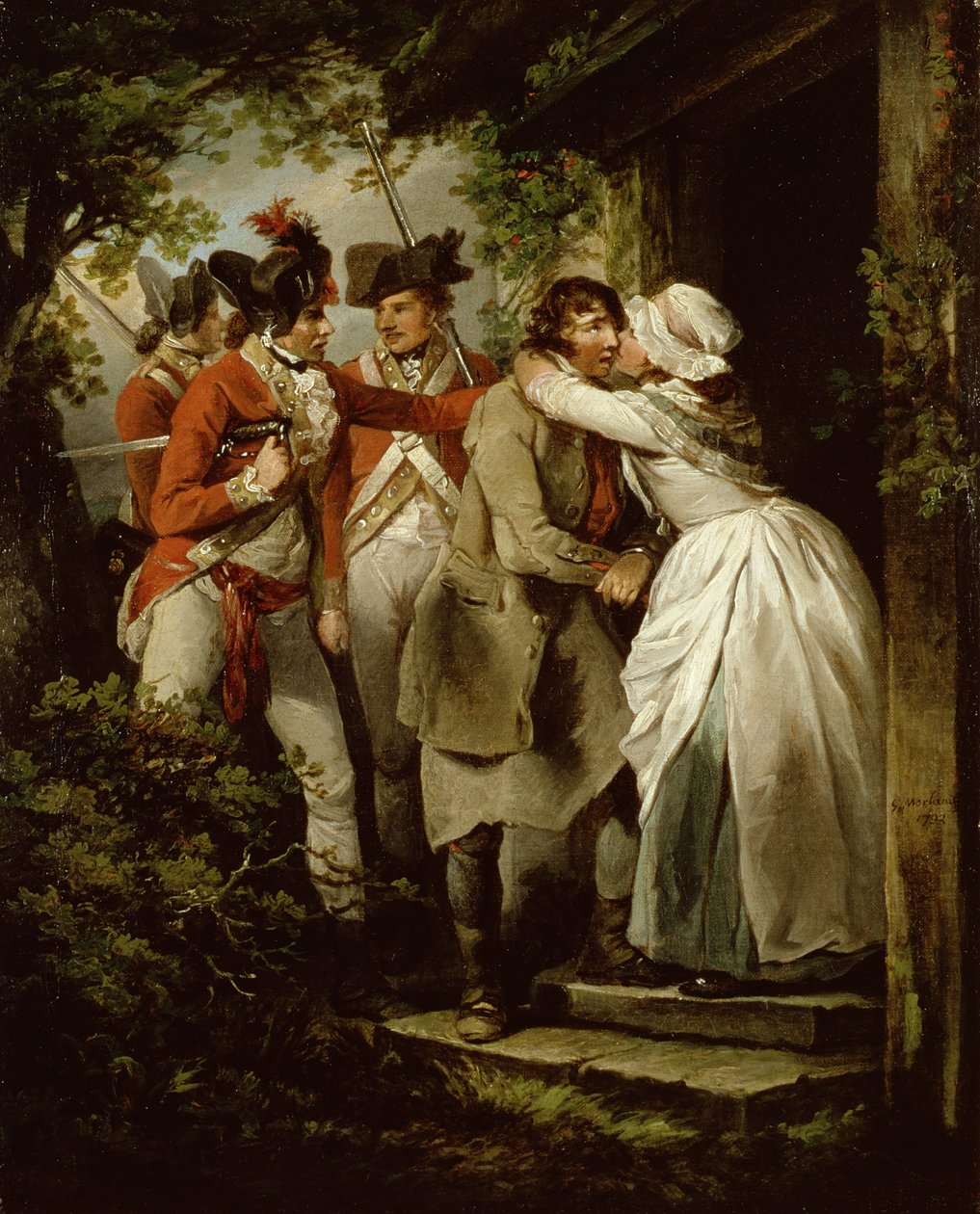 Pożegnanie dezertera, 1792 autorstwa George Morland