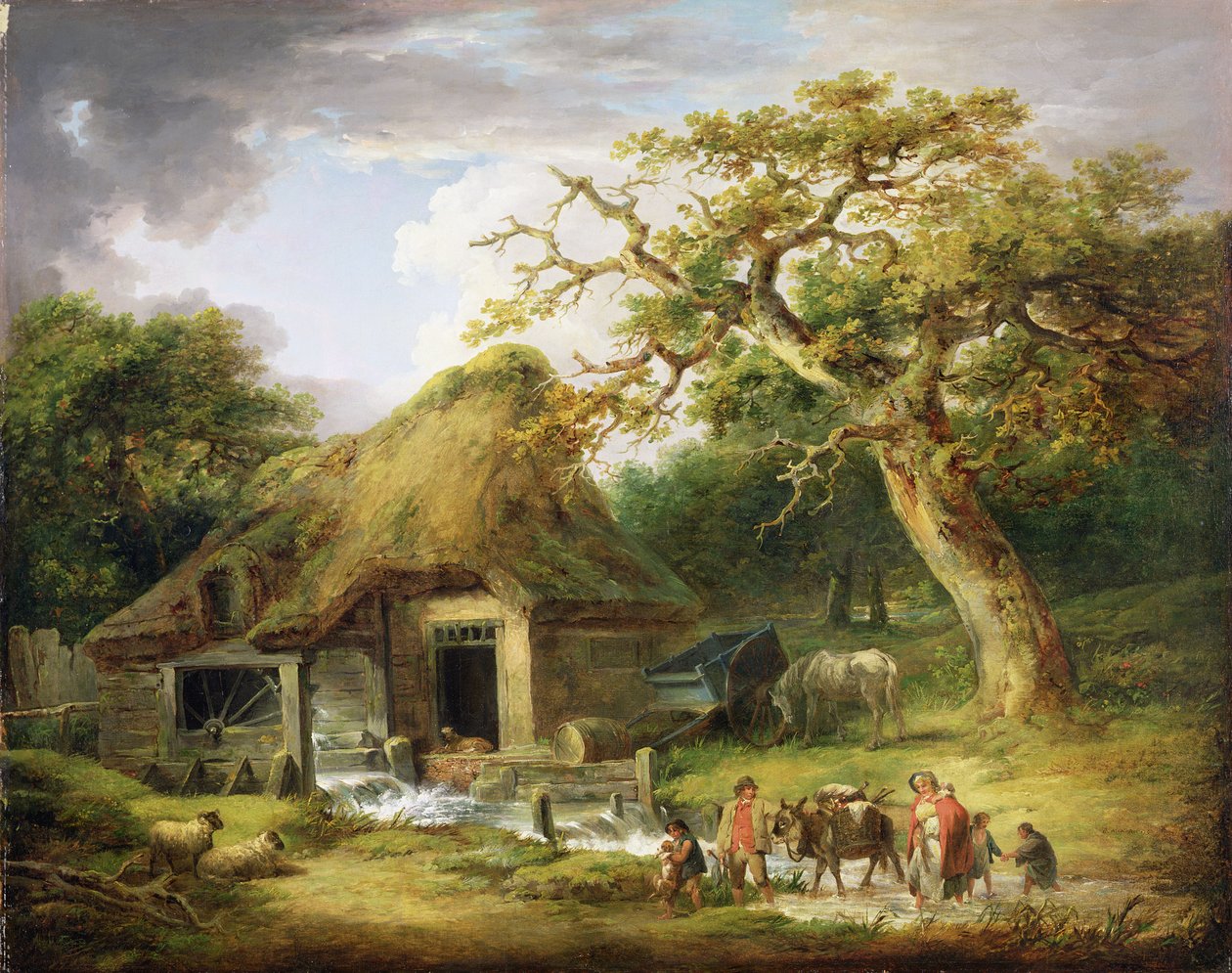 Stary młyn wodny autorstwa George Morland