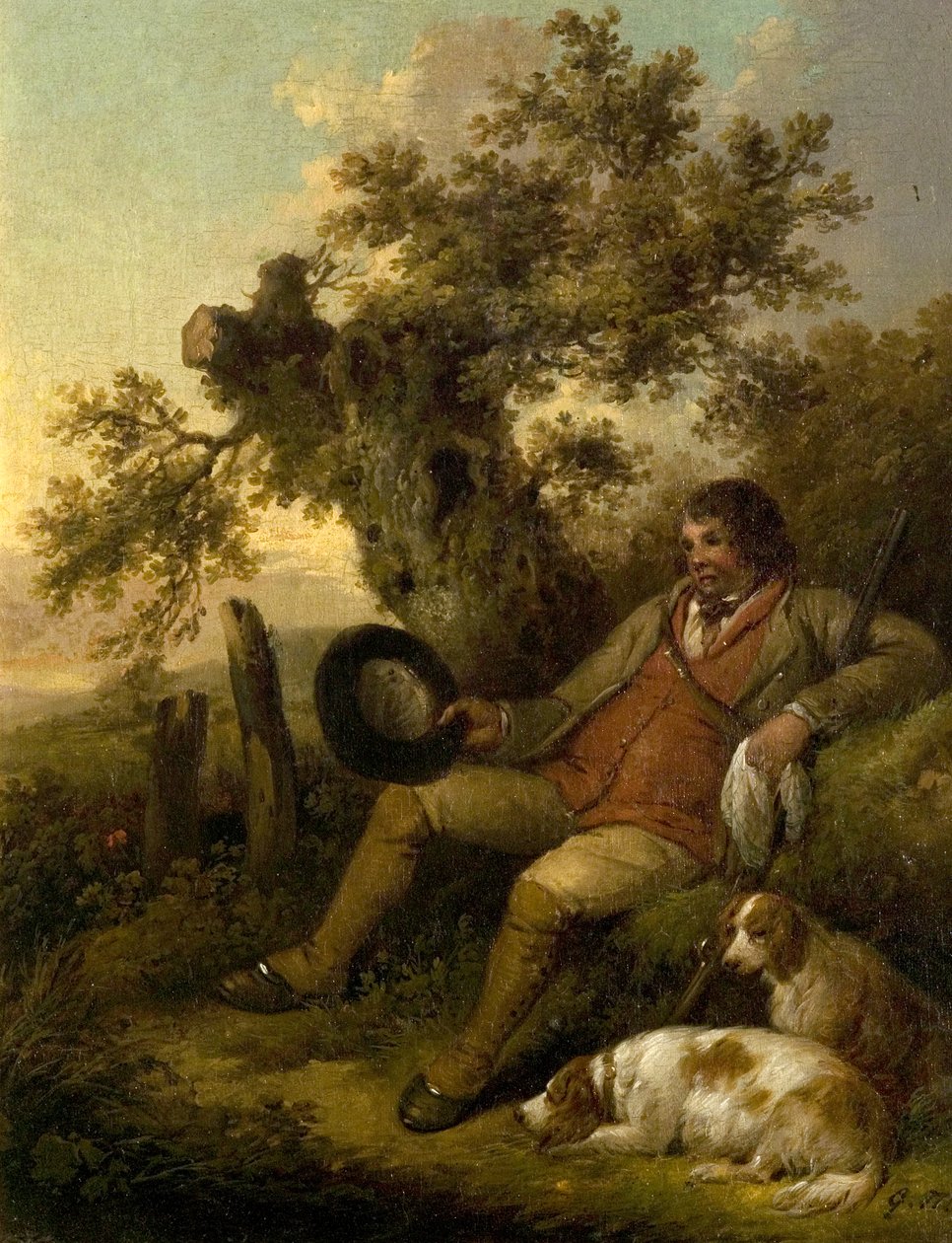 Odpoczynek sportowca, ok. 1790 r autorstwa George Morland