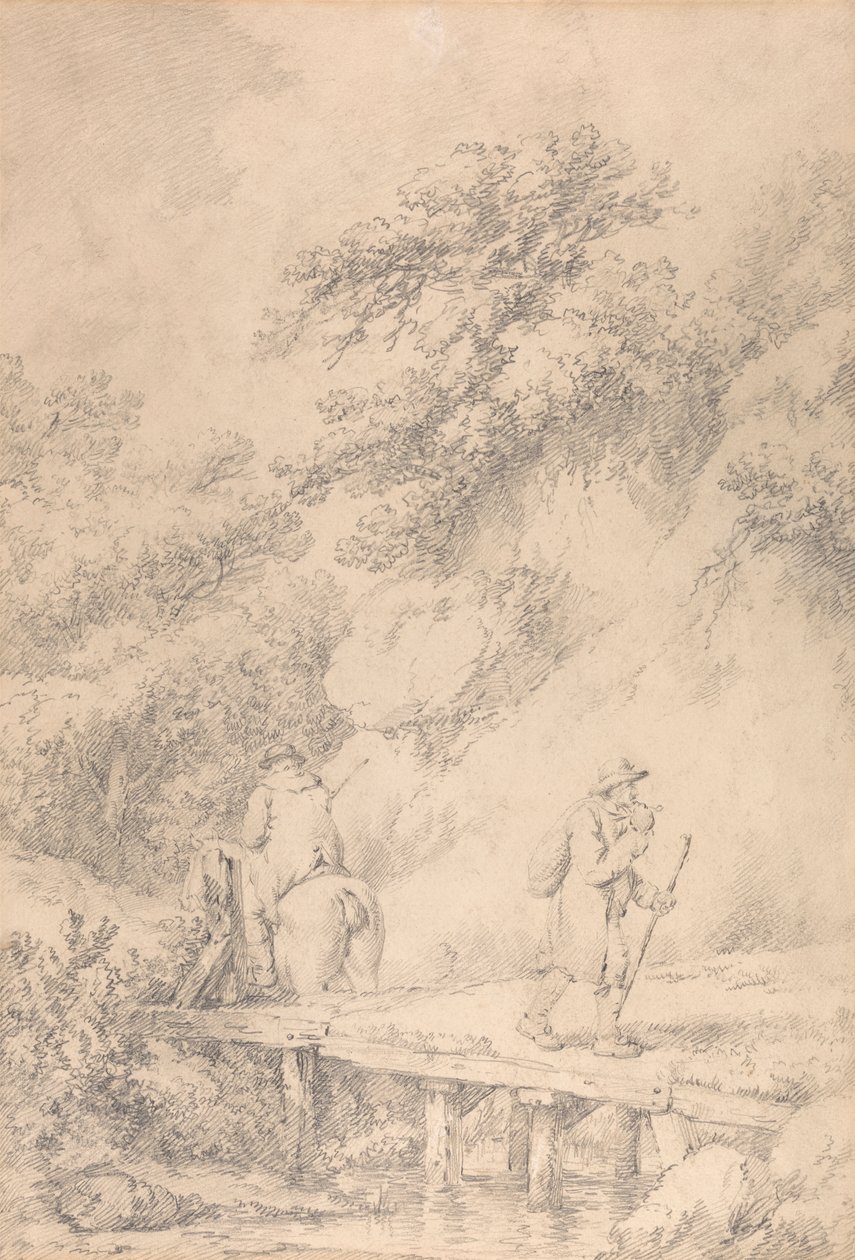 Dwóch mężczyzn na wiejskiej drodze autorstwa George Morland