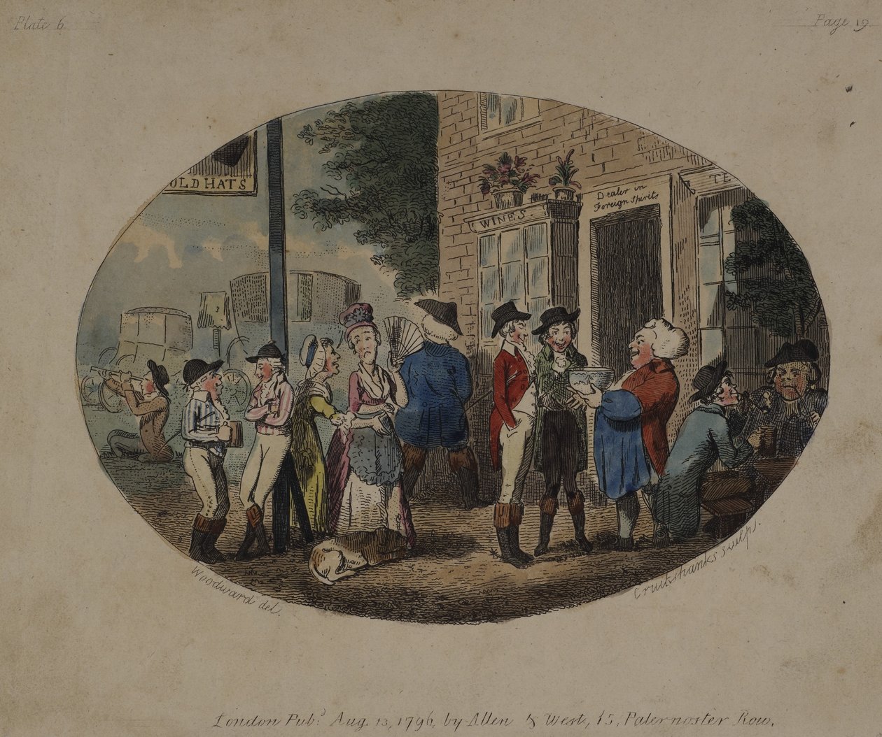 Tawerna Old Hats, Uxbridge, 1796 autorstwa George Moutard Woodward