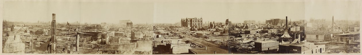 Bez tytułu (Chicago po pożarze w Chicago) autorstwa George N. (attr.to) Barnard