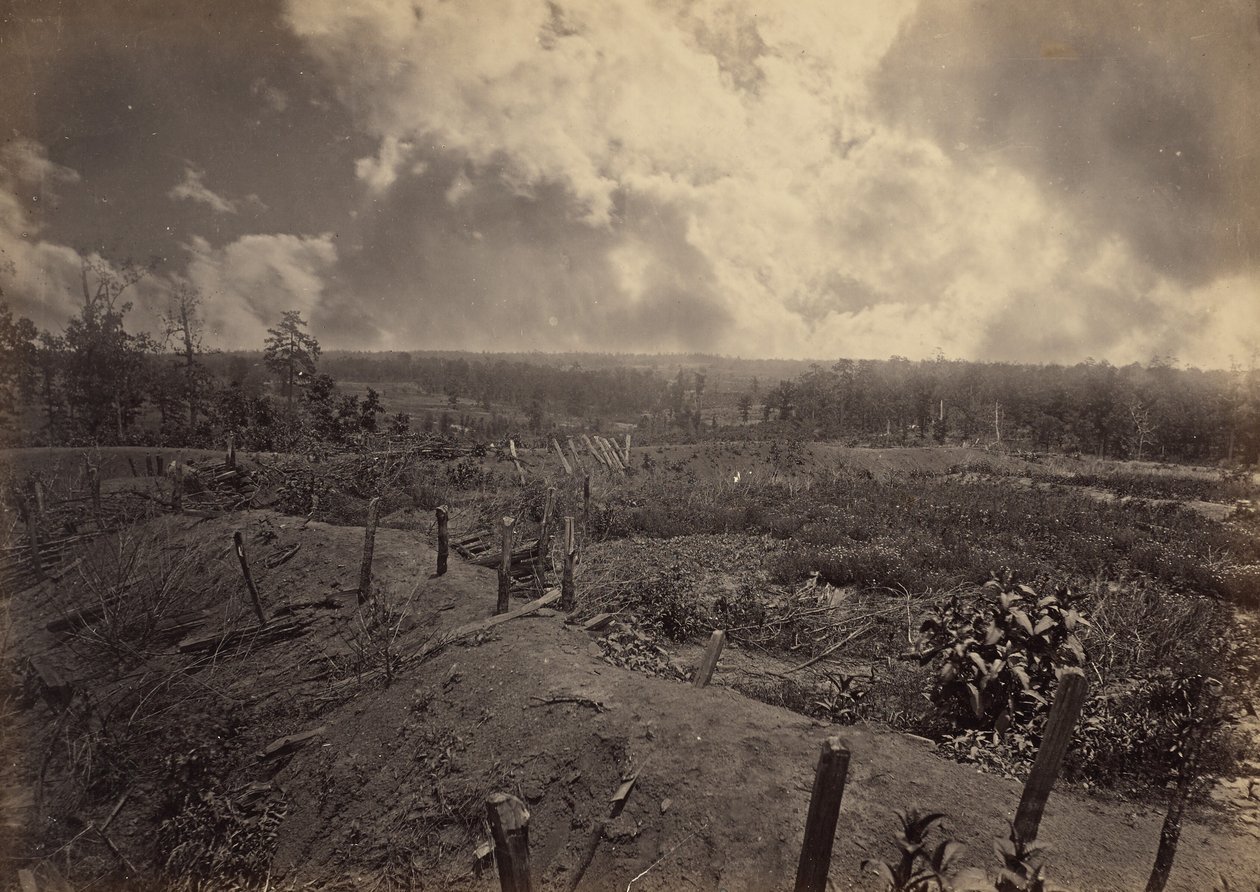 Pole bitwy pod Atlantą w Georgii, 22 lipca 1864. Nr 2 autorstwa George N. Barnard