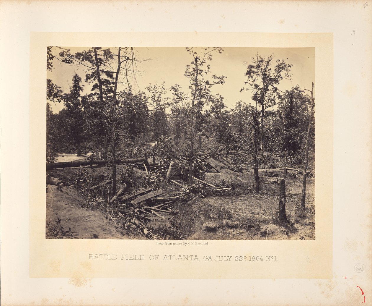Pole bitwy pod Atlantą, Georgia, 22 lipca 1864 r., nr 1 autorstwa George N. Barnard