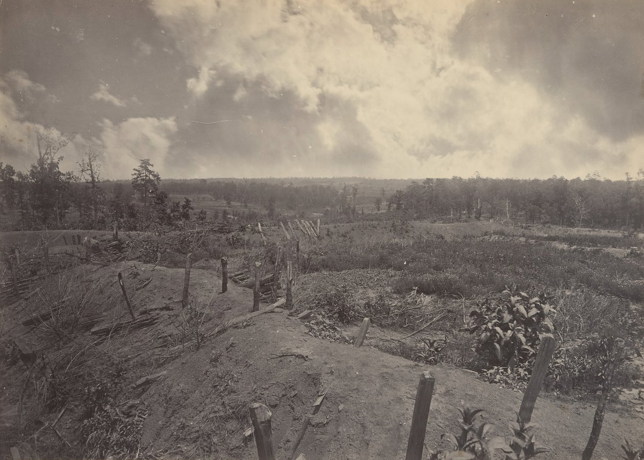 Pole bitwy pod Atlantą, Georgia, 22 lipca 1864 nr 2, lata 60. XIX wieku. autorstwa George N. Barnard