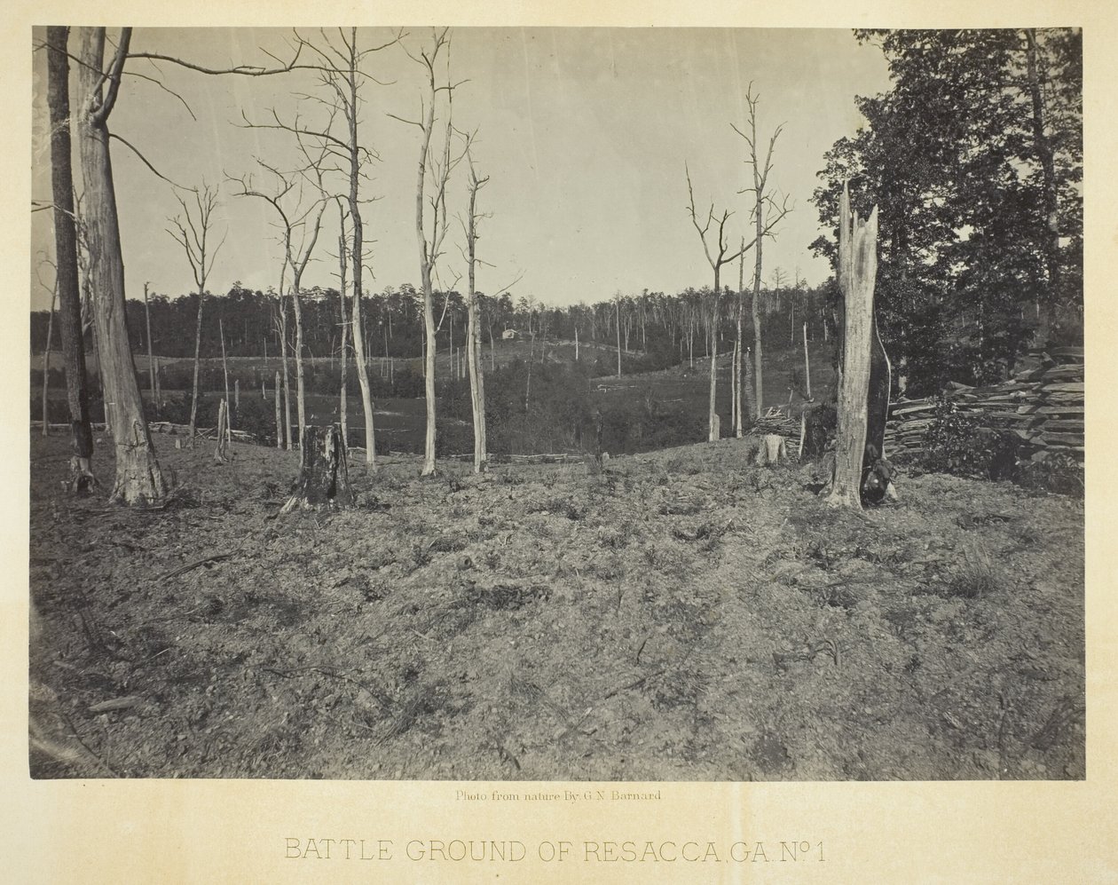 Battle Ground of Resacca, GA, nr 1 autorstwa George N. Barnard