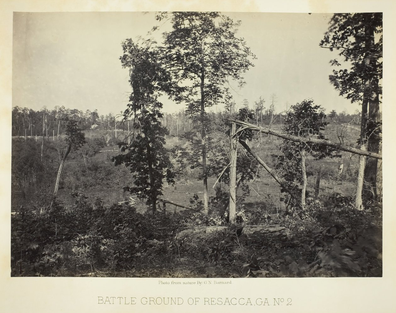 Pole bitwy pod Resacca, GA, nr 2, 1866. autorstwa George N. Barnard