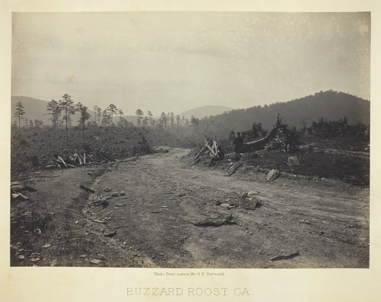 Myszołów Roost, GA, 1866. autorstwa George N. Barnard