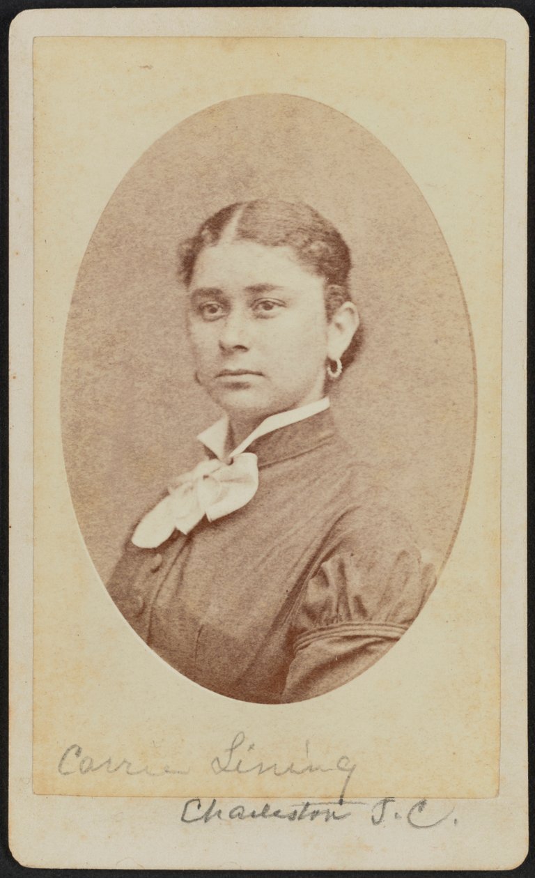 Carte-de-visit portret Carrie Lining, ca. 1875. autorstwa George N. Barnard