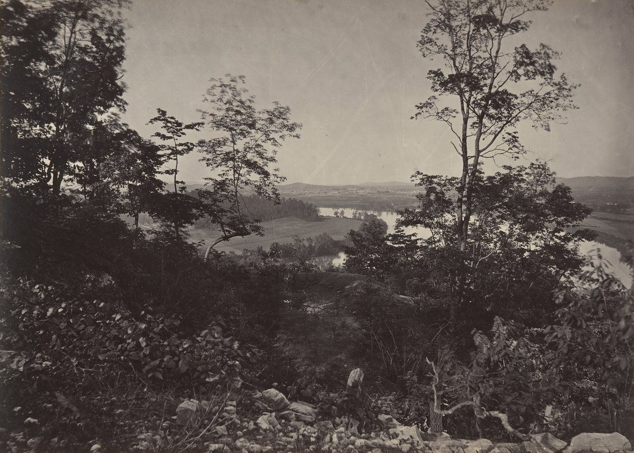 Dolina Chattanooga z Góry Widokowej, lata 60. XIX wieku. autorstwa George N. Barnard