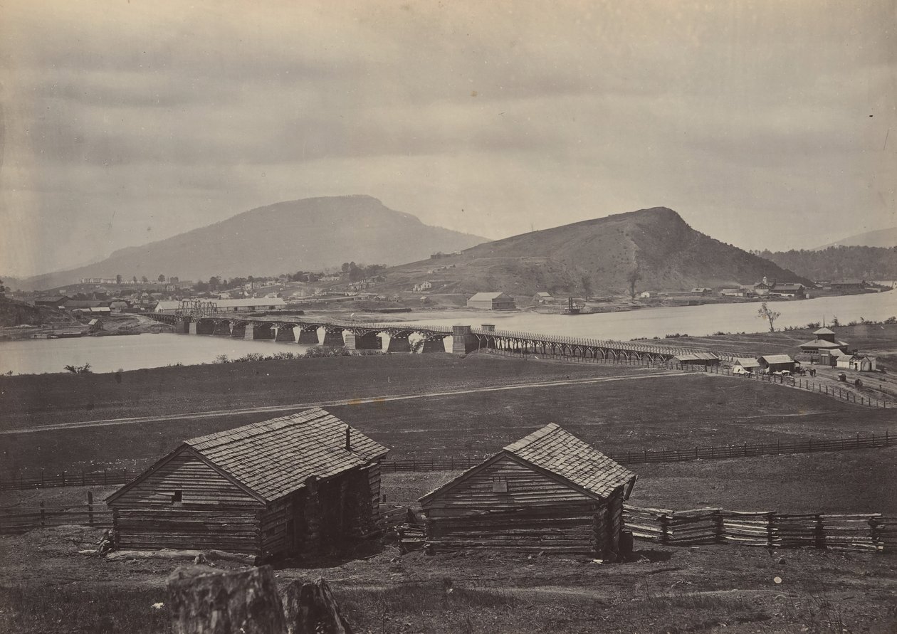 Chattanooga z Północy, lata 60. XIX wieku. autorstwa George N. Barnard
