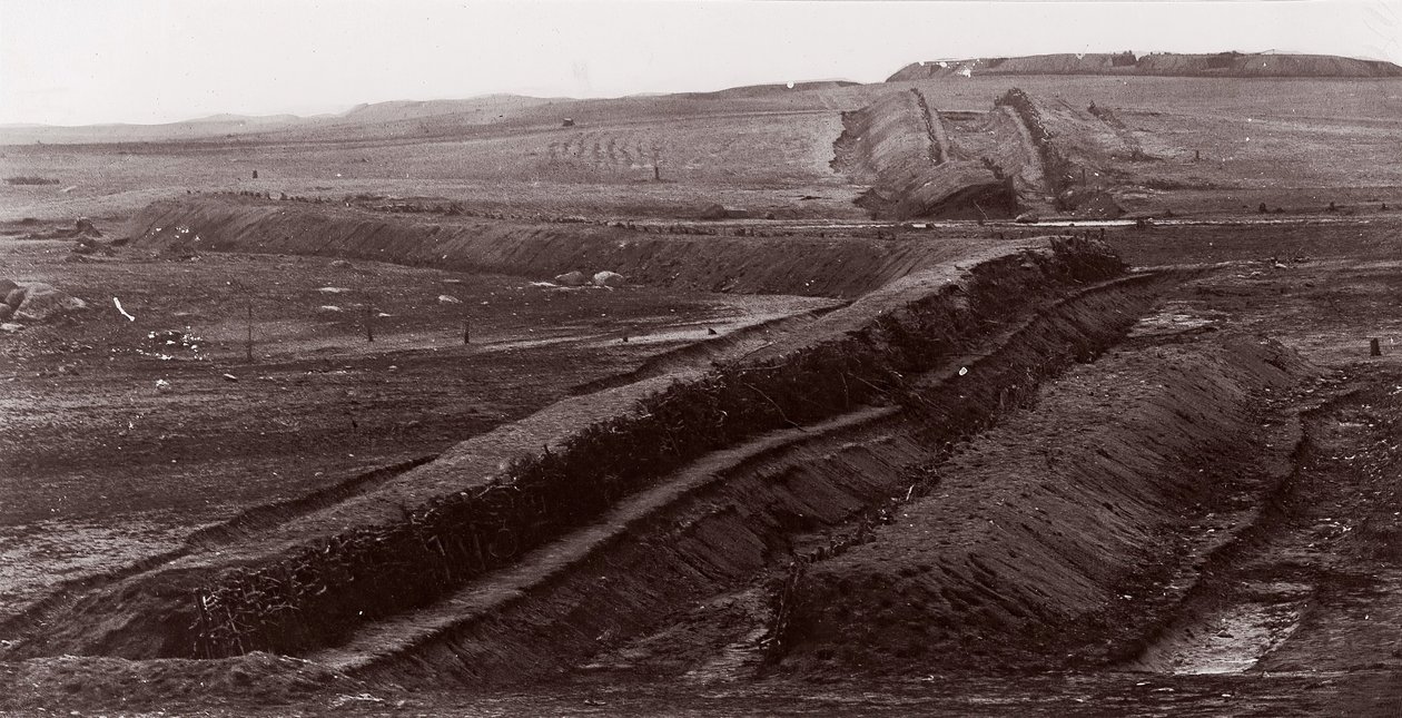 Konfederackie roboty ziemne, Centreville, Virginia, 1862. autorstwa George N. Barnard