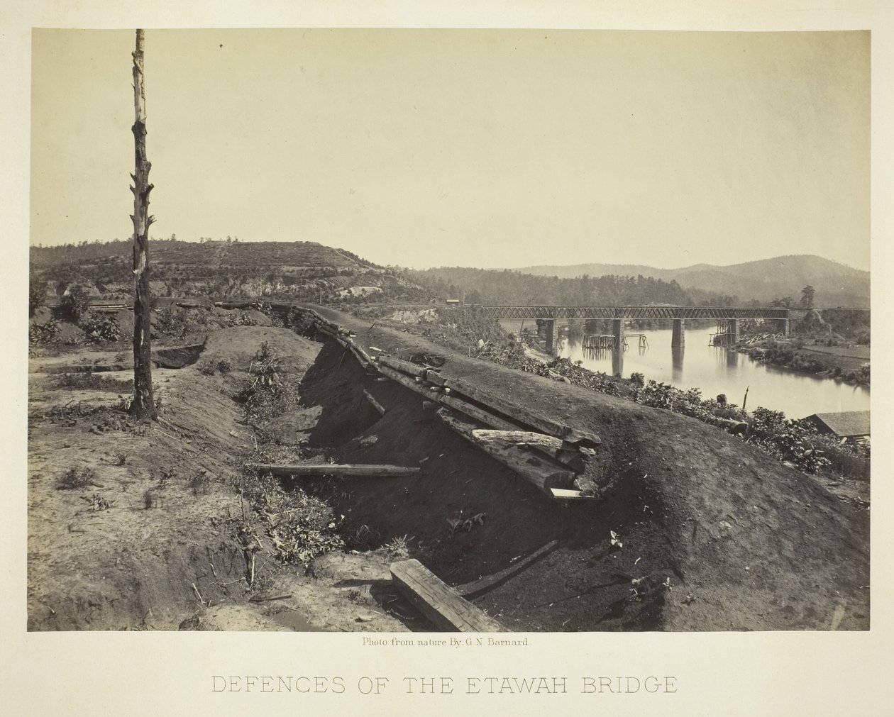 Obrona mostu Etawah autorstwa George N. Barnard