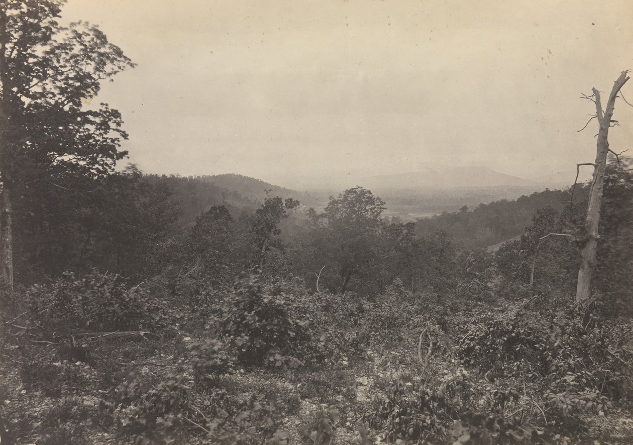 Misja Ridge Scena ataku Shermana, 1860. autorstwa George N. Barnard