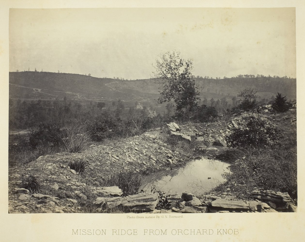 Mission Ridge z Orchard Knob autorstwa George N. Barnard