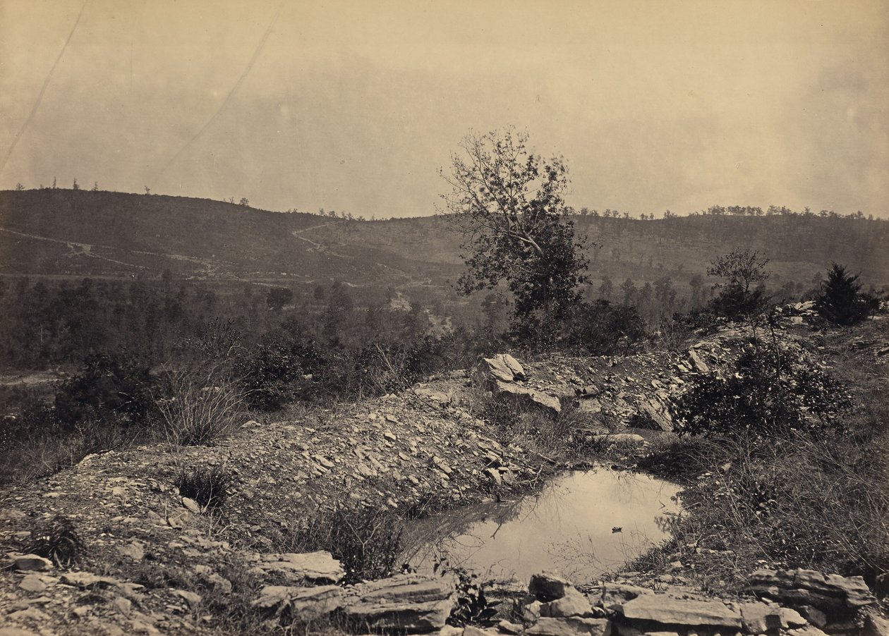 Mission Ridge widziane z Orchard Knob autorstwa George N. Barnard