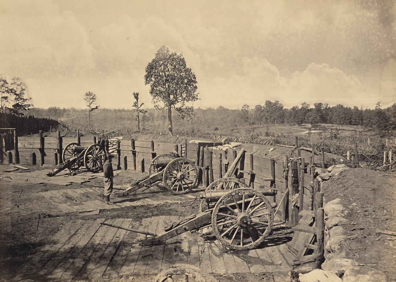 Prace rebeliantów przed Atlantą, Georgia, nr 2 autorstwa George N. Barnard